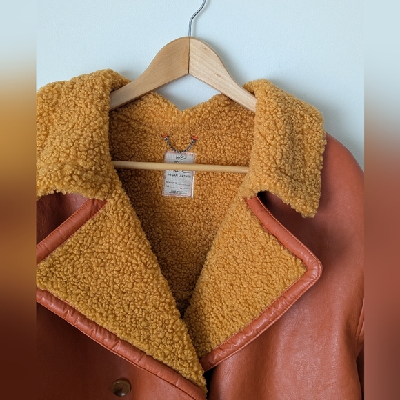 We The Free Kaja Vegan Bonded Peacoat Size Large - Picture 5 of 12